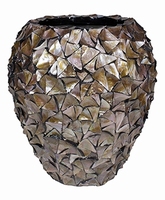 Bloempot Shell Mother of Pearl brown