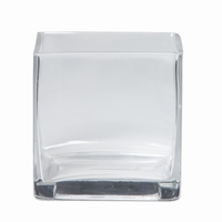 Accubak glas vierkant heavy glas recht 12 cm