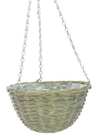 Hanging basket wilg grijs